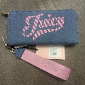 Juicy Couture Blue and Pink Wallet